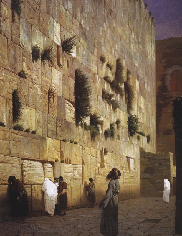 Jean - Leon Gerome Solomon Wall, Jerusalem France oil painting art